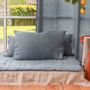 Fabric cushions - ETAMINE Cushion Cover 50x75 cm ETAMINE 2 INDIGO - EN FIL D'INDIENNE...