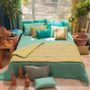 Plaids - ETAMINE Bout de lit 90x200 cm ETAMINE 2 KAKI - EN FIL D'INDIENNE...