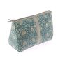 Fabric cushions - Indienne Vanity Clutch Xl 34X22X15 Cm Indienne Canard - EN FIL D'INDIENNE...