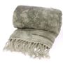 Bed linens - Manosque Large Throw 140X250 Cm Printed Monochome Ananbo Manosque Grisaille - EN FIL D'INDIENNE...
