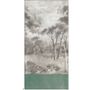 Rideaux et voilages - MANOSQUE rideau n°1 Duo en lin imprimé MONOCHROME Ananbô velours CELADON 140x280 - EN FIL D'INDIENNE...
