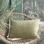 Fabric cushions - MEDICIS Cushion cover 35x50 cm MEDICIS MOUSSE - EN FIL D'INDIENNE...