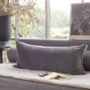 Fabric cushions - Medicis Cushion Cover 45X100 Cm Medicis Anthracite - EN FIL D'INDIENNE...