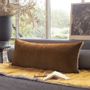 Fabric cushions - Medicis Cushion Cover 45X100 Cm Medicis Taupe - EN FIL D'INDIENNE...