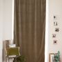 Rideaux et voilages - MEDICIS rideau occultant en velours de coton 130x280cm MOUSSE - EN FIL D'INDIENNE...