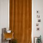 Curtains and window coverings - MEDICIS cotton velvet blackout curtain 130x280cm TOBACCO - EN FIL D'INDIENNE...