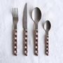 Flatware - 4 pieces cutlery set - Bistrot Tartan, White - SABRE PARIS