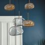 Hanging lights - Amber & Mercury 5-Pebble Chandelier - MOSS SERIES