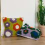 Cushions - Green Flower Cushion Cover - COLORTHERAPIS