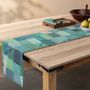 Linge de table textile - Chemin de table fait main en tissu effiloché imprimé - MAISON MIEKO
