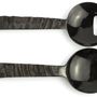 Kitchen utensils - Salad servers with raw horn handles - L INDOCHINEUR X RIVÊT