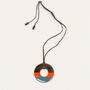 Bijoux - Pendentif anneau en sabot de buffle et laque - L INDOCHINEUR X RIVÊT