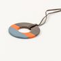 Bijoux - Pendentif anneau en sabot de buffle et laque - L INDOCHINEUR X RIVÊT