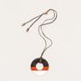 Bijoux - Pendentif anneau en sabot de buffle et laque - L INDOCHINEUR X RIVÊT