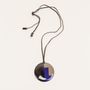 Jewelry - Round pendant in buffalo hoof and lacquer - L'INDOCHINEUR PARIS HANOI