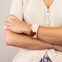 Bijoux - Manchette fine, bords droits, en corne - L INDOCHINEUR X RIVÊT