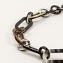 Bijoux - Collier anneaux épais ronds et ovales bords droits en corne - L INDOCHINEUR X RIVÊT