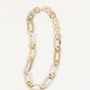 Bijoux - Collier anneaux épais ronds et ovales bords droits en corne - L INDOCHINEUR X RIVÊT