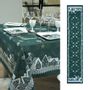 Linge de table textile - Nappe Nuit étoilée émeraude - BEAUVILLÉ