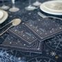 Table linen - Megève marine tablecloth - BEAUVILLÉ