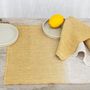 Linge de table textile - Set de table et serviette en lin beige et moutarde - ATELIER 99