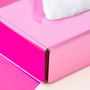 Decorative objects - Pink mirror tissue box - OPALESCENCE