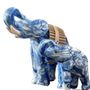 Decorative objects - Blue Delph Elephant Candle - EL PELICANO