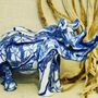 Decorative objects - Blue Delph Rhinoceros Candle - EL PELICANO