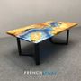 Coffee tables - Wave effect epoxy resin design coffee table - FRENCH EPOXY