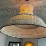 Office design and planning - ETHER linen and cotton lamp Height 53cm/Diameter 70 cm delivered with frame - ADELE VAHN