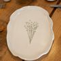 Formal plates - Ceramic oval serving plate WILD FIELD COLLECTION - MARTINA & EVA