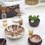 Plats et saladiers - Grand Plat Multico
  Rayé Gold Ø 30 Cm - HOMATA