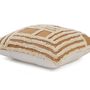 Coussins textile - Rekha Cross Tufted Pillow, Clay- 18x18 Inch - CASA AMAROSA