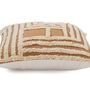 Fabric cushions - Rekha Cross Tufted Pillow, Clay- 18x18 Inch - CASA AMAROSA