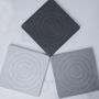 Platter and bowls - Skalta absorbent stone trivet, anti-burn, diatomite insulation, black, gray, white - OSNA