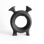 Decorative objects - Black wooden unique bookshelf décor handmade - WOODENDREAMS