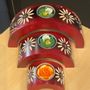 Decorative objects - HALF ROUND CANDLE PAINTING - FG IMPORTS