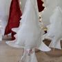 Autres décorations de Noël - Sapin de Noël 40cm - Tissu upcyclé - LA FÉE L'A FAIT
