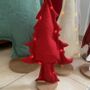 Autres décorations de Noël - Sapin de Noël 40cm - Tissu upcyclé - LA FÉE L'A FAIT