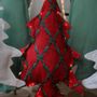 Autres décorations de Noël - Sapin de Noël Pin 70 cm- Tissu upcyclé - LA FÉE L'A FAIT