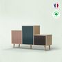 Sideboards - Sideboard PODIUM 3 doors Apricot - Tropical - Graphite - YZON