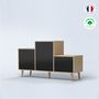 Buffets - Meuble de rangement PODIUM 3 portes Noir - YZON