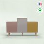 Buffets - Meuble de rangement GRAND EX AEQUO 3 portes Abricot - Cachemire - Curry - YZON