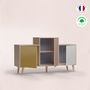 Sideboards - Sideboard GRAND EX AEQUO 3 doors Curry - Apricot - Ivory - YZON