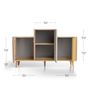 Buffets - Meuble de rangement GRAND EX AEQUO 3 portes Abricot - Cachemire - Curry - YZON