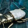 Decorative objects - Mother of pearl mosaic beetle box - WILD BY MOSAIC