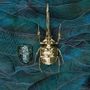 Decorative objects - Rhino beetle box natural mother-of-pearl & recycled brass - WILD BY MOSAIC