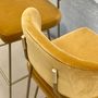 Stools for hospitalities & contracts - Apollo Bar Stool in Iron Structure and Brushed Brass Details - DUISTT