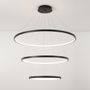 Office design and planning - Modern Wave Effect Ceiling Light for Kitchen Dining Room LED Waves 3 Rings Black - OUI SMART