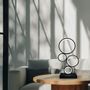 Objets de décoration - Lampe pour table bureau en forme de rond moderne Lampe à poser Rings LED Noir - OUI SMART